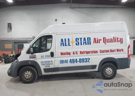 2014 Ram Promaster 2500 High Roof z USA, uszkodzony, nr VIN 3C6TRVCG3EE119711